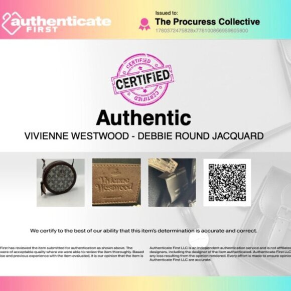 🆕 VIVIENNE WESTWOOD 🧿 NWT Debbie Round Crossbody Bag, Brown & Jacquard - AUTH - Picture 15 of 15